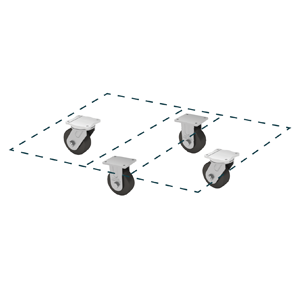 4-WHEEL-diamond-pattern-2-swivels-2-rigids-caster-configuration (1)